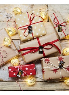 Generic 100 pieces christmas Gift label Tags, Kraft Paper Tag for Present Wrapping Hanging Labels with jute rope  - Image 4