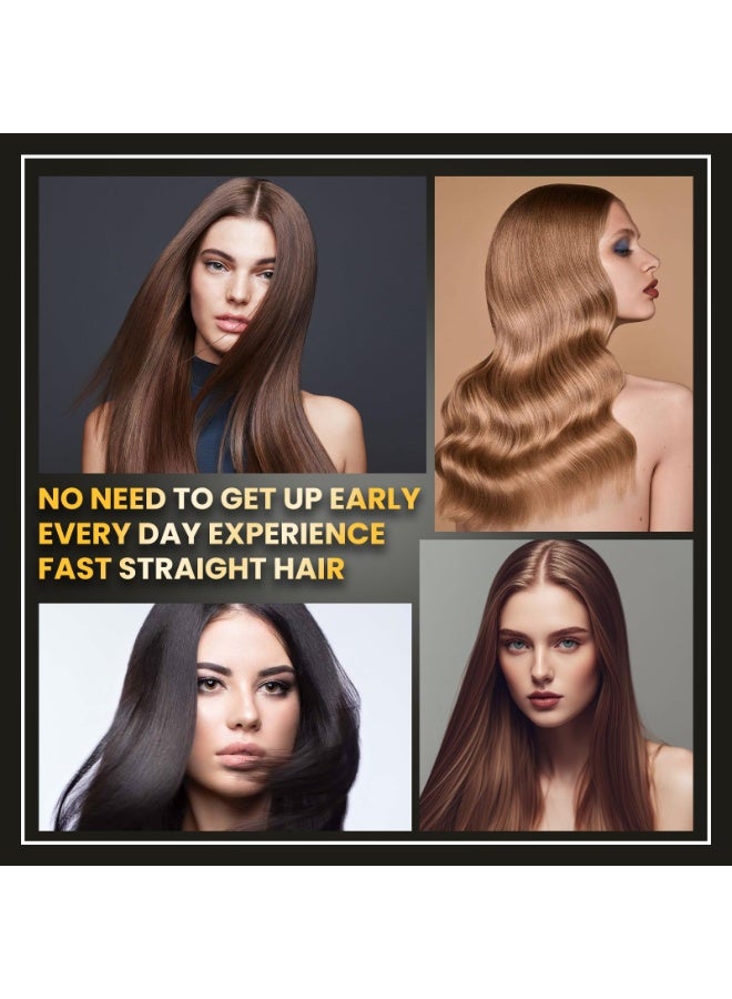 Cordless Hair Straightener Brush, mini hot Comb for Travel, USB Rechargeable Tool, Ionic Ceramic straightening Brush, Lightweight Portable Styler, Fast Heating hot Comb for Short Hair - Image 4