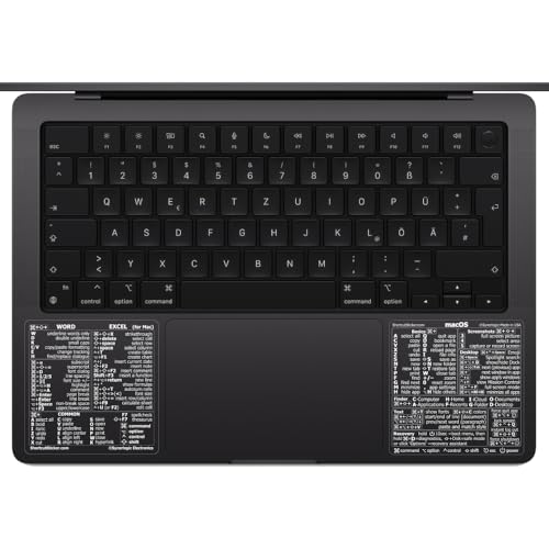 Synerlogic (1 Set) Mac OS + Word/Excel (for Mac) Shortcuts, Laminated Vinyl Stickers - for MacBook Air/Pro/iMac/Mac/mini (Clear/White) - Image 5