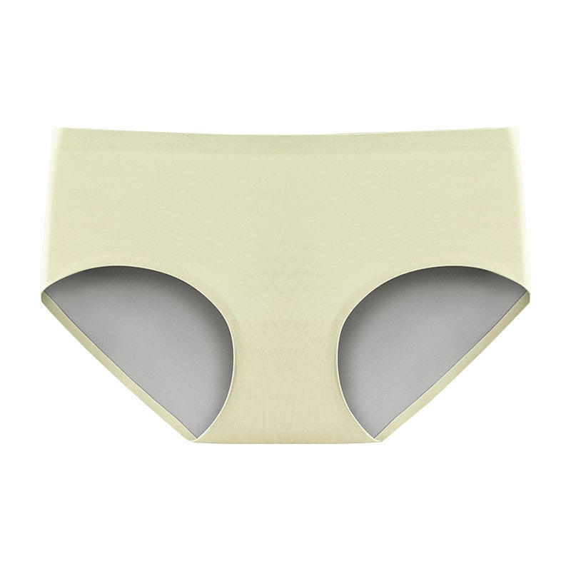 New 100S Double-Sided Two-Color Modal Seamless 7A Silk Antibacterial Crotch Seamless High Waist Ladies Underwear - Image 1