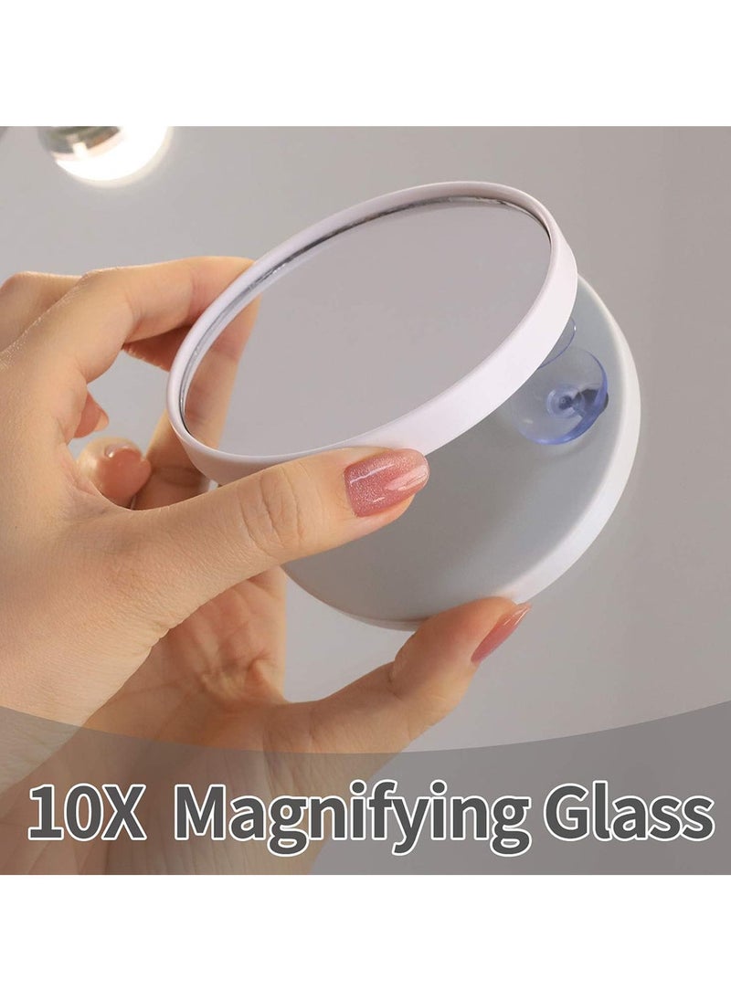 DANIM - Vanity Mirror With 18 LED Lights Bluetooth Music USB & Type C Ports Hollywood Makeup Mirror Lighted Dimmable 10X Magnification 3 Colors Mode Touch Control - Image 1