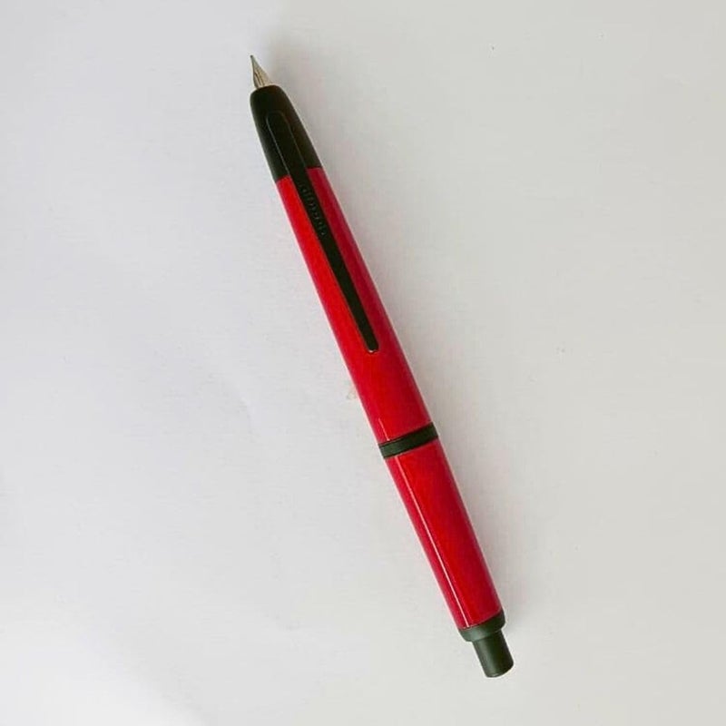 Goldleaf Jinhao 20 Press Retractable Fountain Pen – Fine Nib with Converter – Plastic Body & Metal Clip – Multiple Colors – Smooth Writing Daily Pen (No Ink Included) (Palace Red (Black Clip)) - Image 2