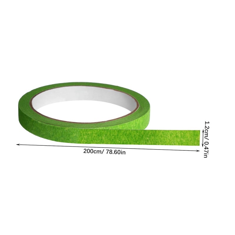 5 Rolls Wide Green Washi Tape For Painting Scrapbooking DIY Decorative Adhesive - Image 3