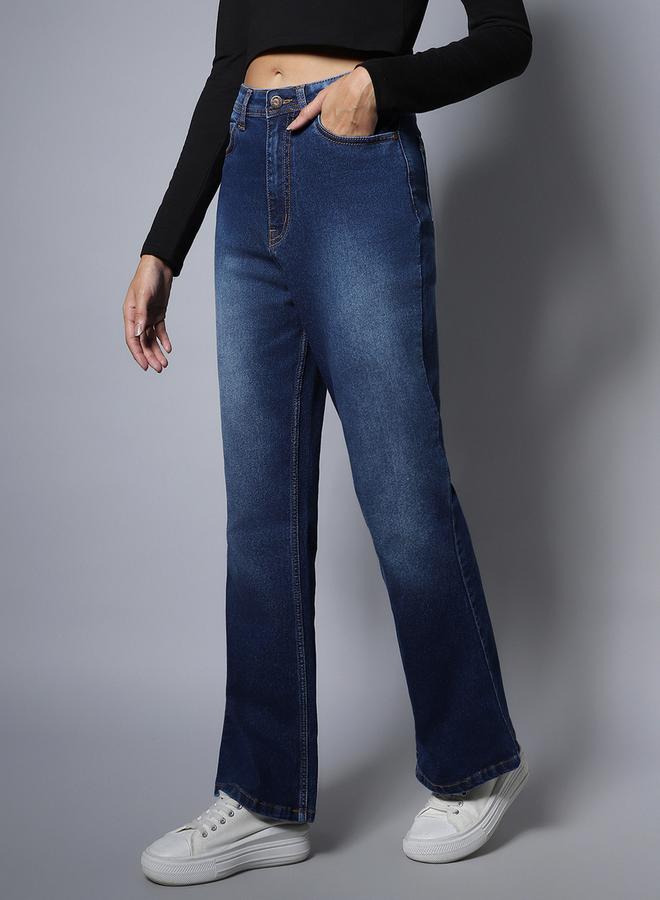 HIGH STAR Mid Wash Bootcut Jeans - Image 2