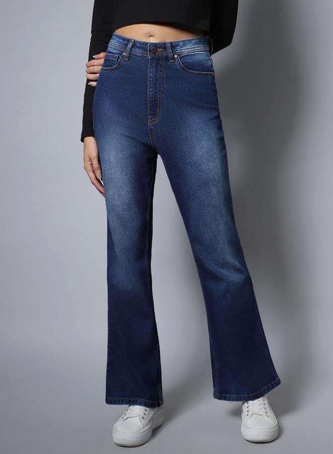 HIGH STAR Mid Wash Bootcut Jeans - Image 1