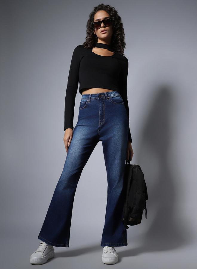 HIGH STAR Mid Wash Bootcut Jeans - Image 5
