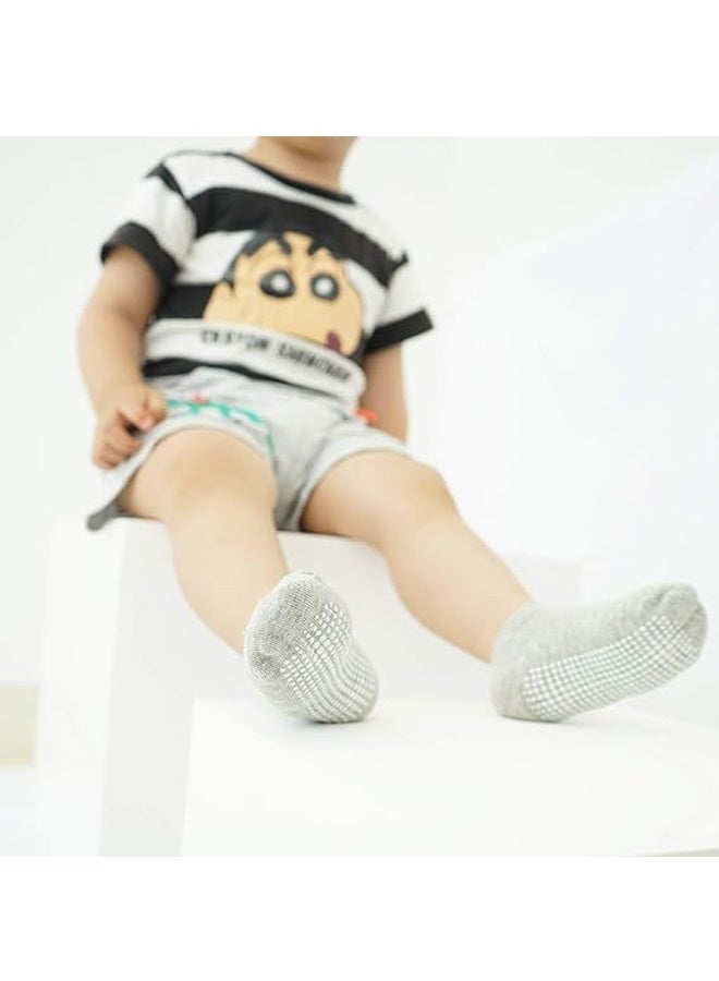 12PCS Baby  Toddler Socks With Grippers Non Slip Low Cut Grip Socks for Girls and Boys Soft Comfy Cotton - Image 3