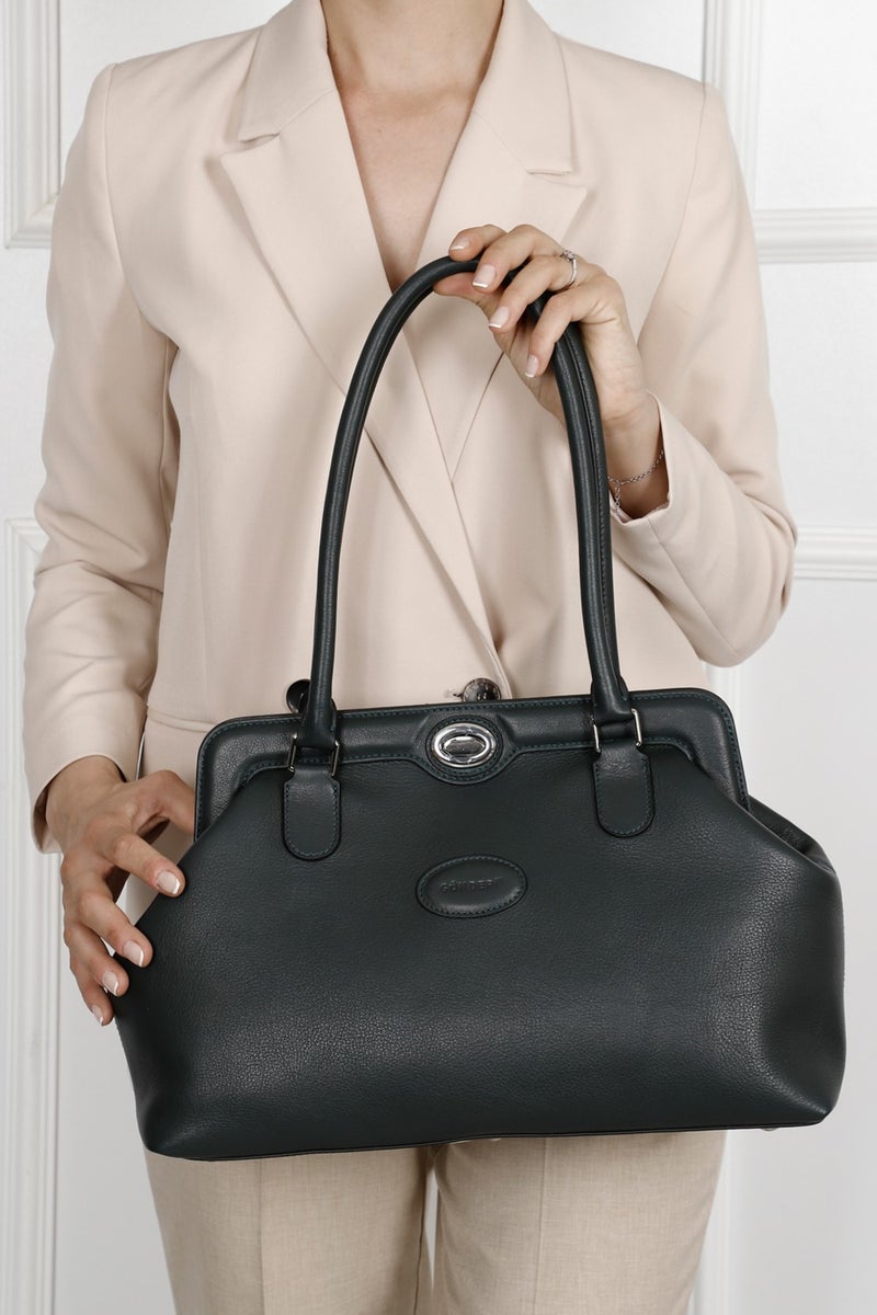 Gönderi(r) Gon Platinum Genuine Leather Large Size Women's Shoulder and Handbag B8397  - Image 1