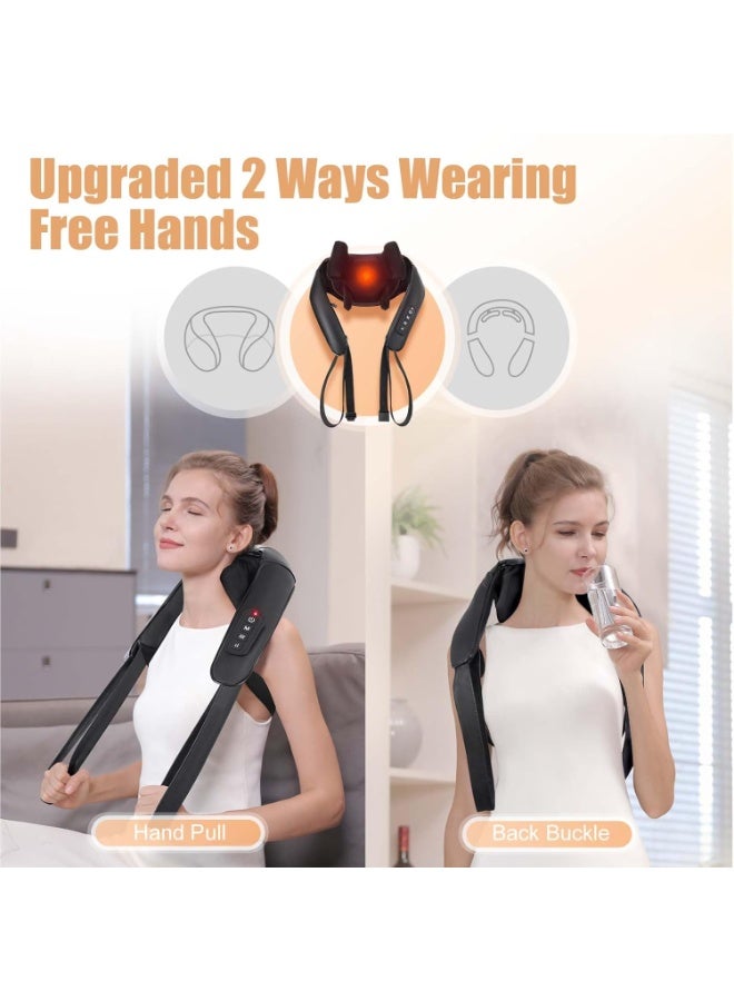 [Cordless Shiatsu Neck & Back Massager] - Electric Deep Tissue 3D Kneading with Heat - Practical Relief for Body Muscle Pain & Relaxation - Image 2