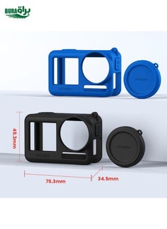 BURAQ For DJI Osmo Action 4 / 3 aMagisn Silicone Protection Case Camera Protection Accessories(Blue)  - Image 4