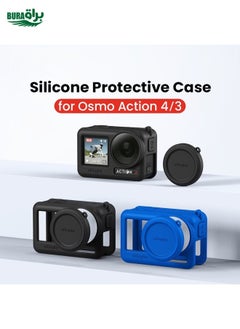 BURAQ For DJI Osmo Action 4 / 3 aMagisn Silicone Protection Case Camera Protection Accessories(Blue)  - Image 5