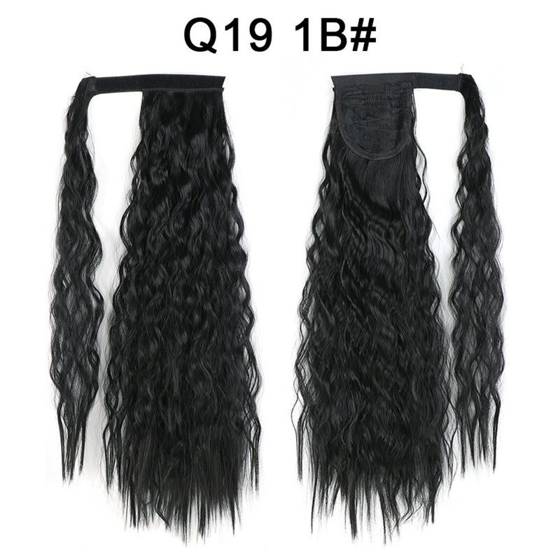 Generic Xuchang Magic Tape Corn Curly Ponytail Extension Q19 1B#