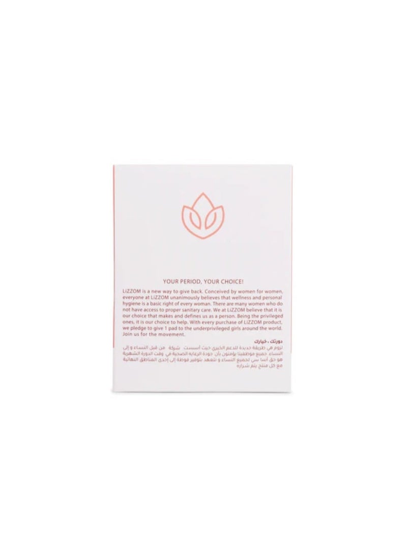 LiZZOM Organic THICK Regular Sanitary Pads with Wings, Pack of 2 (20 Pads), Bamboo Top Sheet, Biodegradable Back Sheet - Image 3