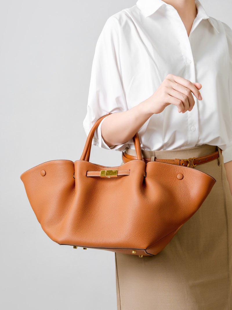 Crossbody Genuine Leather Commuter Shoulder Bag For Women Large Capacity Niche High-End Female Office Worker New Women'S Handbag - Image 3