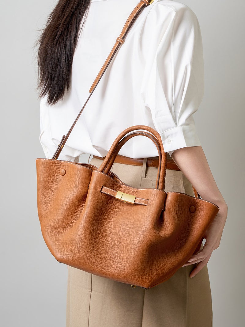 Crossbody Genuine Leather Commuter Shoulder Bag For Women Large Capacity Niche High-End Female Office Worker New Women'S Handbag - Image 4