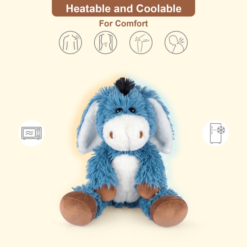SuzziPals Heatable and Coolable Donkey Stuffed Animals, Microwavable Stuffed Animal Heating Pads for Soothing, Lavender Scent Donkey Plush for Discomfort, Plushies Gift for Kids & Aldults - Image 2