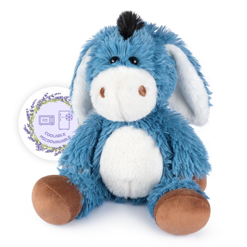 SuzziPals Heatable and Coolable Donkey Stuffed Animals, Microwavable Stuffed Animal Heating Pads for Soothing, Lavender Scent Donkey Plush for Discomfort, Plushies Gift for Kids & Aldults - Image 1