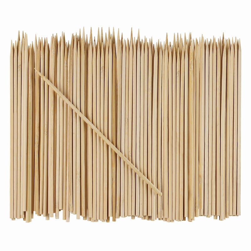 Comfy Package 100 Count 8 Inch Bamboo Wooden Skewers For Grilling Shish Kabob Fruits Appetizers and Cocktails