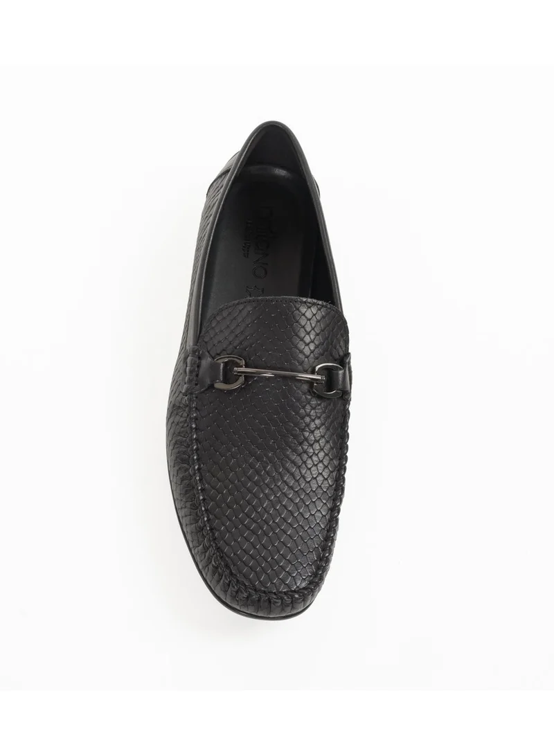 Milano Black LEONARDO Flat Shoes & Slip-ons for Men | Best Price UAE