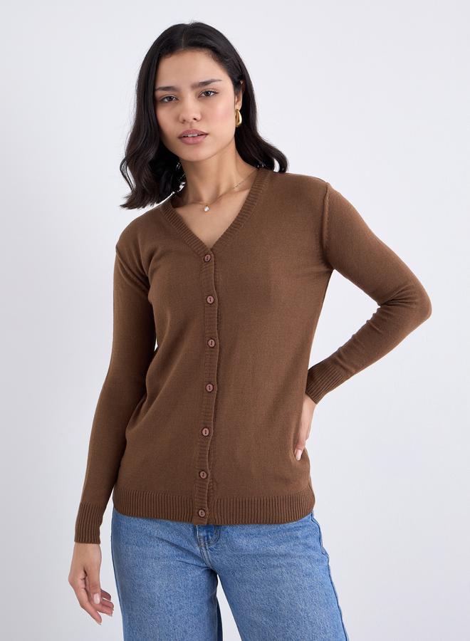 ستايلي كارديغان محبوك بتفاصيل أزرار - Image 3