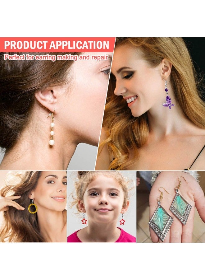 Caffox Earring Making Supplies Kit Caffox 2900Pcs Earring Hardware Pieces Repair Parts With Earring Hooks Posts Backs And Jump Rings For Making Earrings Studs And Jewelry Making (Silver & Gold) - Image 2