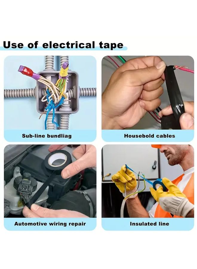 شريط لاصق كهربائي أخضر من البولي فينيل كلوريد مقاوم للماء، 29 قدمًا × 0.62 بوصة، شريط عازل لأسلاك الخارجية - Image 5