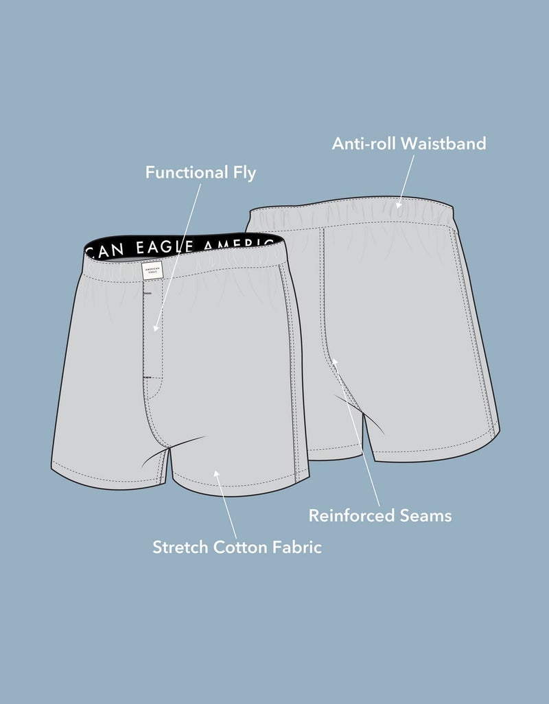 American Eagle AEO Men's Stretch Boxer Short 3-Pack - Image 3