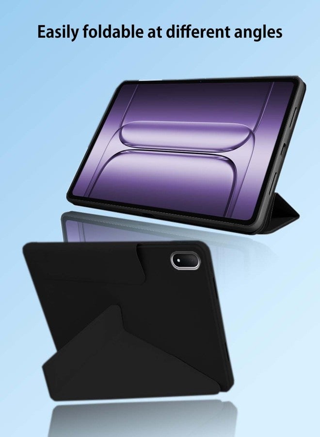 NOUKAJU جراب حماية لجهاز OnePlus Pad 3 اللوحي مقاس 13.2 بوصة، غطاء حماية NOUKAJU للأجهزة اللوحية، حامل قابل للتعديل، مقاوم للسقوط، مقاوم للخدش، جراب حماية لجهاز OnePlus Pad 3 اللوحي (أسود) - Image 4
