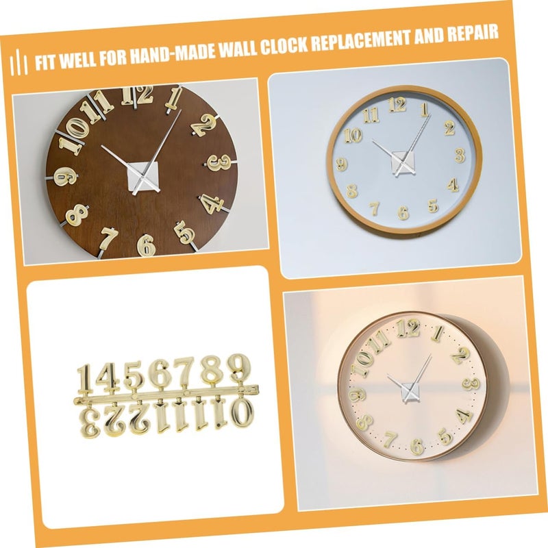 Gadpiparty 6sets Bell Numerals Clock Supplies Kit DIY Digital Numbers for Wall Clock - Image 3
