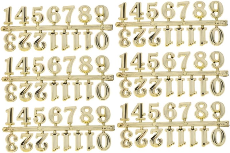 Gadpiparty 6sets Bell Numerals Clock Supplies Kit DIY Digital Numbers for Wall Clock - Image 1