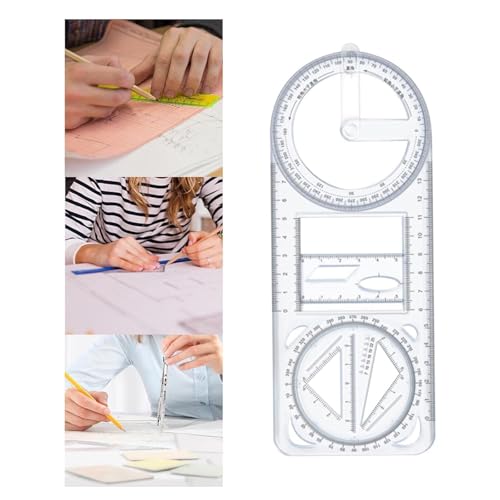 MOROVIK Multifunctional Geometric Ruler Mathematics Drawing Template for Woodworking Style A | 1 Multifunctional Geometric Ruler (3) - Image 2