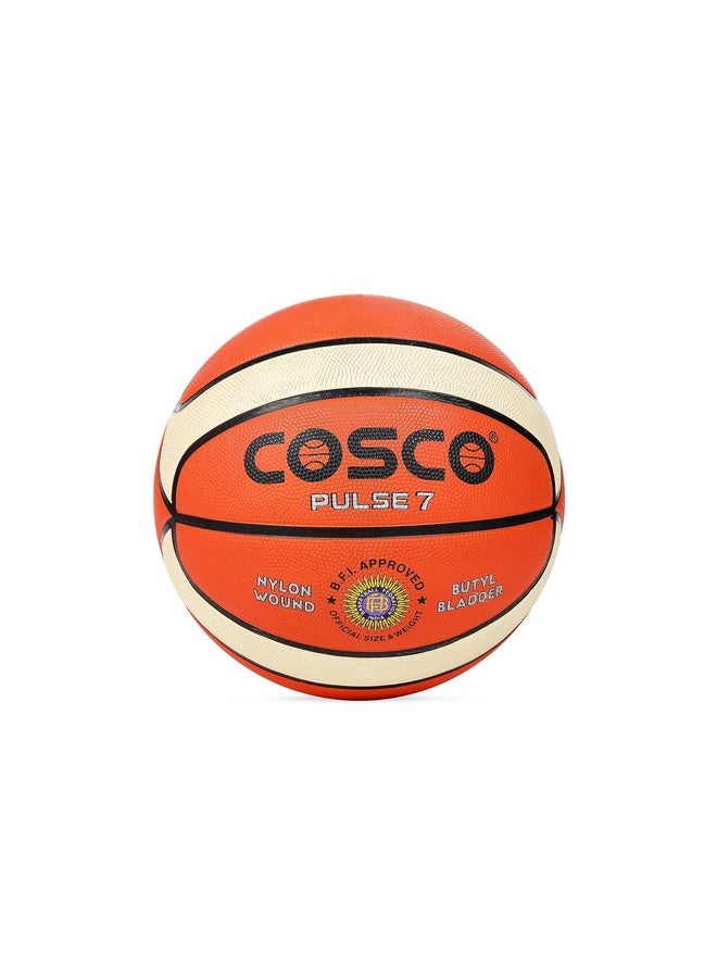 Cosco Rubber Pulse Basketball, Size 7 , Multicolor - Image 1