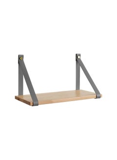 Home Gallery PU Gray Leather Strap Wall Floating Shelf  - Image 3