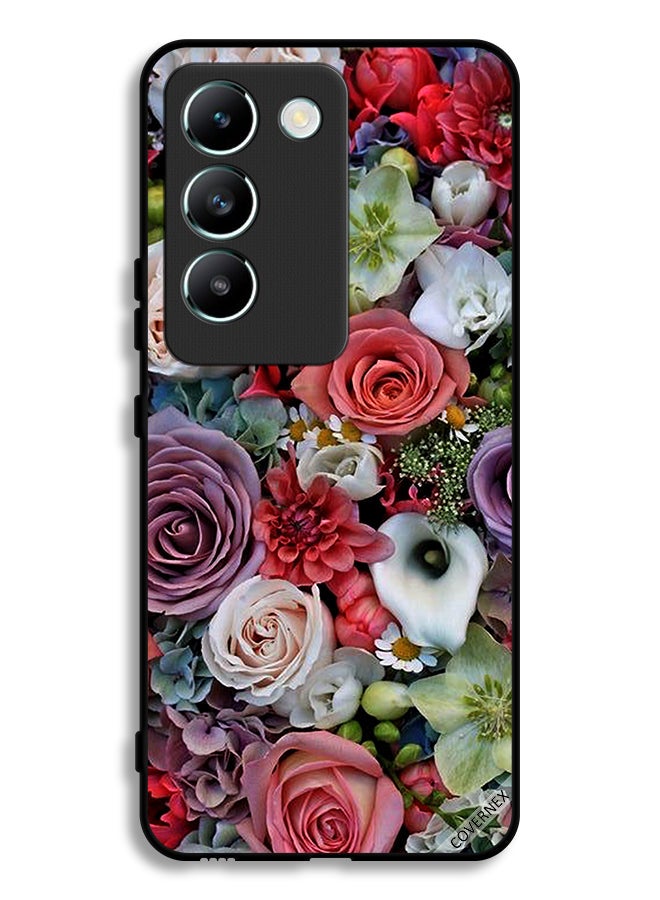 Covernex Vivo V30 Lite 4G Protective Case Cover Roses - Image 1