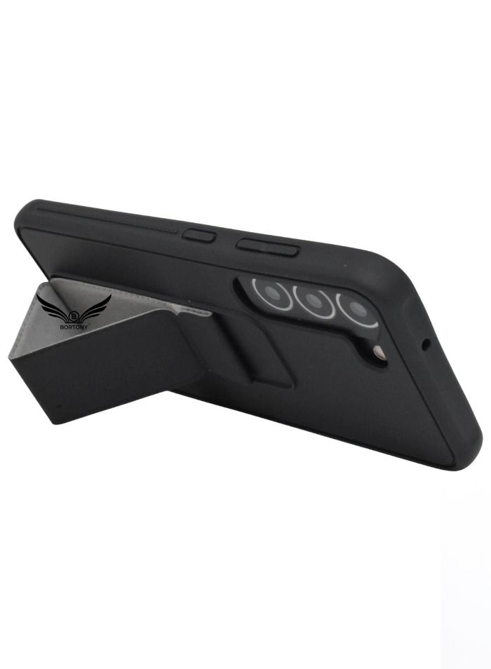 BORTONY Galaxy S23 Plus with Magnetic Stand & Holder Premium Silicone Hand Strap Grip Car Mount Kickstand Finger Grip Case Cover For Samsung Galaxy S23 Plus - Image 4