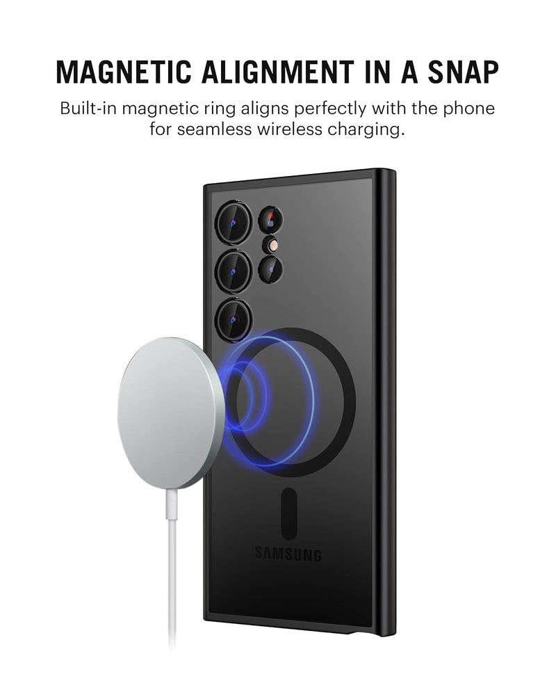 Daily Objects Case for Samsung Galaxy S24 Ultra, Drop Protection Polycarbonate Nimbus Matte Slim Shockproof Back Cover-Black - Image 3