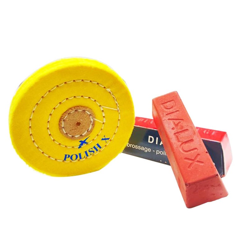 SWISSO SWISSO 2 Red DIALUX With 4 Yellow Cloth Buff 1PC For Jewelers Polishing Kit Pack Of 1  - Image 4