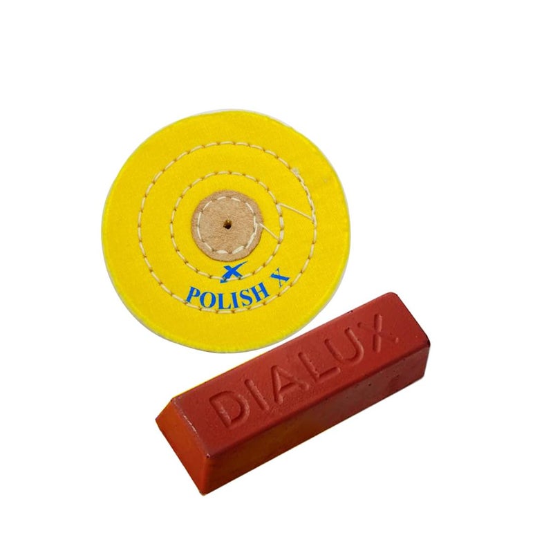 SWISSO SWISSO 2 Red DIALUX With 4 Yellow Cloth Buff 1PC For Jewelers Polishing Kit Pack Of 1  - Image 2
