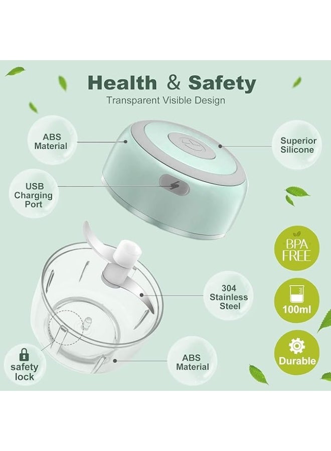 joybuy Baby Food Machine, Mini Garlic Stirrer-Electric Small Food Processor With USB Rechargeable - Image 3