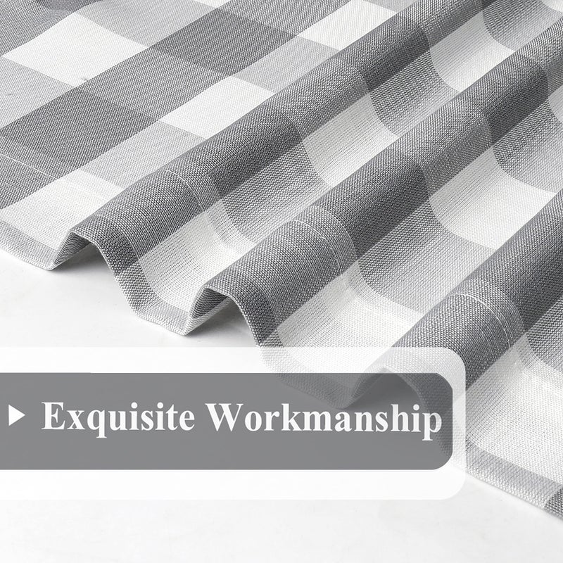 Bapawfish باباوفيش بوفالو منقوشة بلون رمادي وبيضاء من الستار لوحات الستار 84 بوصات بطول الستائر الجيب من القماش الجيبي لبوصة نوم وغرفة المعيشة 2 لوحات 40 "x84" "رمادي - Image 3