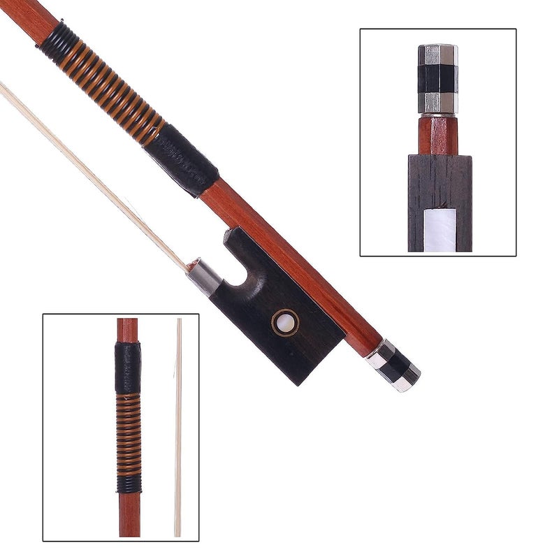 PERLMAN Violin Bow - Octagonal Stick, Ebony Frog, and Horse Hair for Exceptional Sound Quality - Ideal for Intermediate to Advanced Violinists (1/2) - Image 5