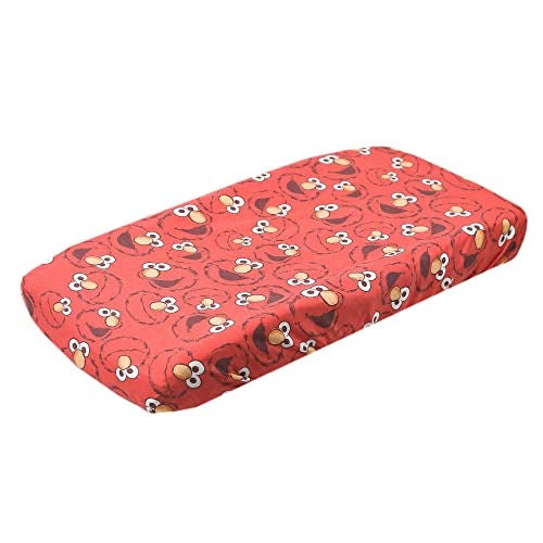 Copper Pearl Premium Knit Changing Pad Cover Soft Stylish and Universal Fit for All Standard Diaper Changing Pads Trendy Design Changing Pad Covers Elmo - Image 1