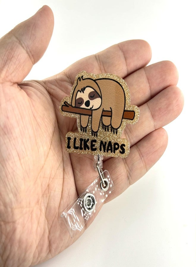 BEZTN Cute Sloth Pediatric Nurse Badge Reel, Funny Healthcare Badge Holder Retractable Clip, RN Badge Buddy, Nursing Student LPN CNA MA Nurse Doctor Medical Worker Teacher ID Name Badge Clip Accessories - Image 2