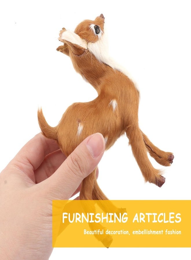 أموسفون تماثيل حيوانات الرنة اللطيفة من آموسفن، ألعاب غزلان لعيد الميلاد، ديكور طاولة عيد الميلاد، زينة طاولة العشاء - Image 3