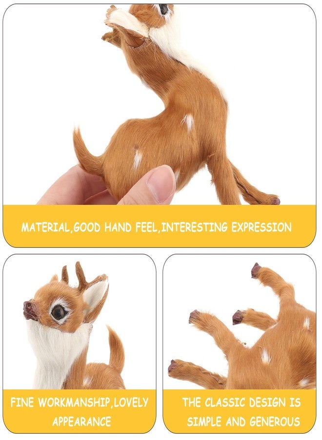 أموسفون تماثيل حيوانات الرنة اللطيفة من آموسفن، ألعاب غزلان لعيد الميلاد، ديكور طاولة عيد الميلاد، زينة طاولة العشاء - Image 5