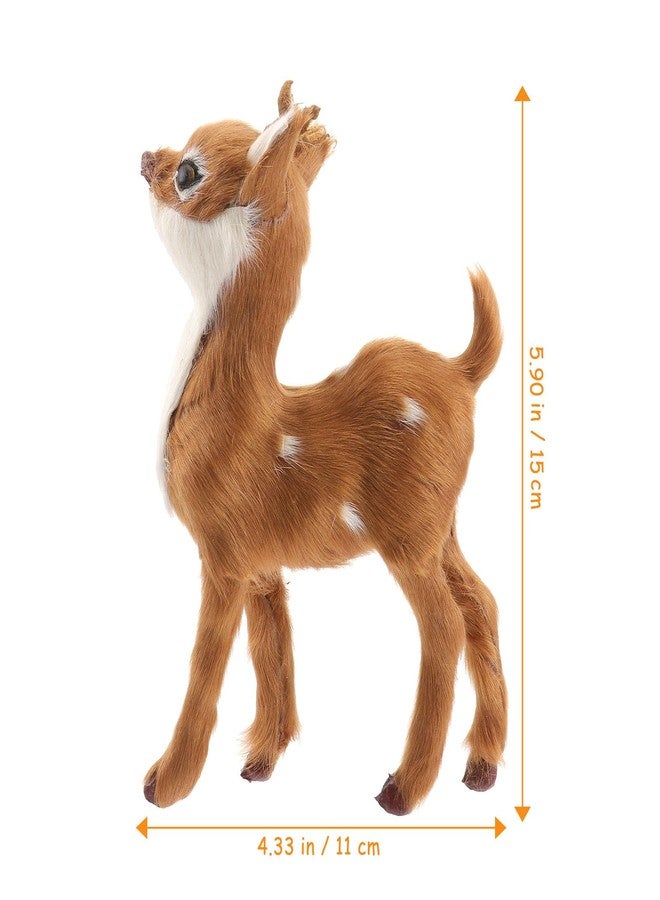 أموسفون تماثيل حيوانات الرنة اللطيفة من آموسفن، ألعاب غزلان لعيد الميلاد، ديكور طاولة عيد الميلاد، زينة طاولة العشاء - Image 2