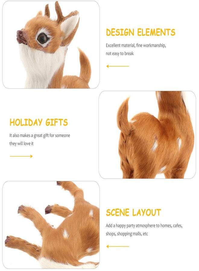 أموسفون تماثيل حيوانات الرنة اللطيفة من آموسفن، ألعاب غزلان لعيد الميلاد، ديكور طاولة عيد الميلاد، زينة طاولة العشاء - Image 4