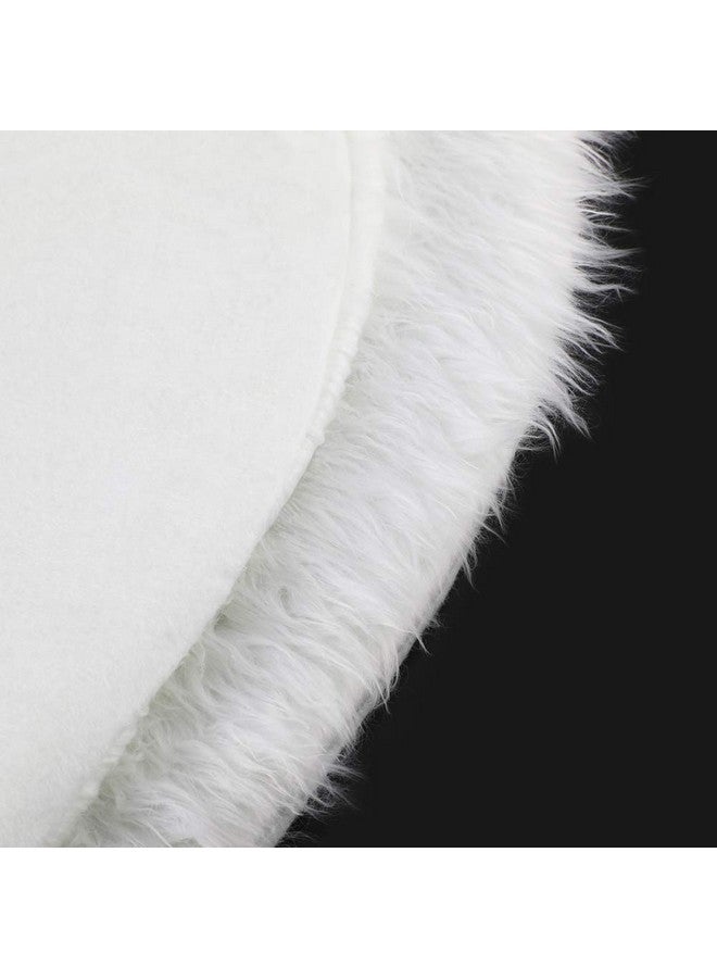 Konsait Plush Christmas Tree Skirt - Round Snow White Xmas Tree Mat Base Cover for Holiday Home Decorations, 31Inch/78CM - Image 3