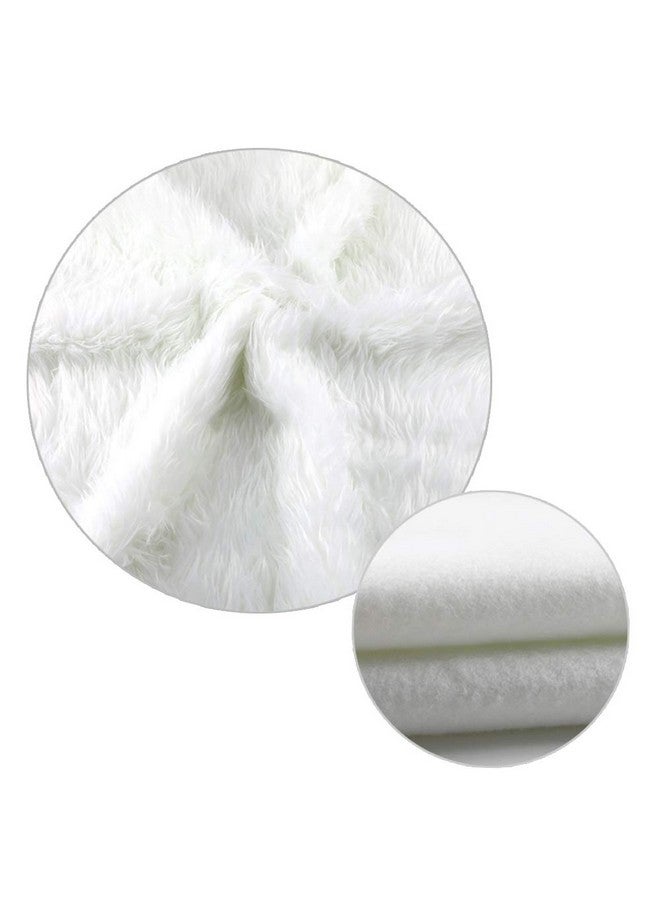 Konsait Plush Christmas Tree Skirt - Round Snow White Xmas Tree Mat Base Cover for Holiday Home Decorations, 31Inch/78CM - Image 4