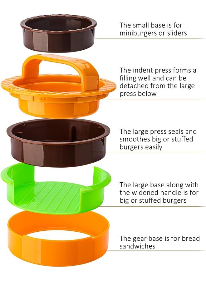 Quantum 3 in 1 Hamburger Press Patty Maker, Durable Non-Stick Burger Press Patty Maker, Easy Operation for Home Cooking and Parties Hamburger Press Tool - Image 3